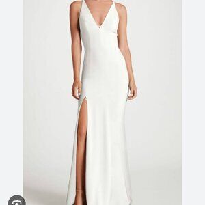 Dress the Population Irish Slit Crepe Womens Gown Size Small‎ NEW WITH TAG